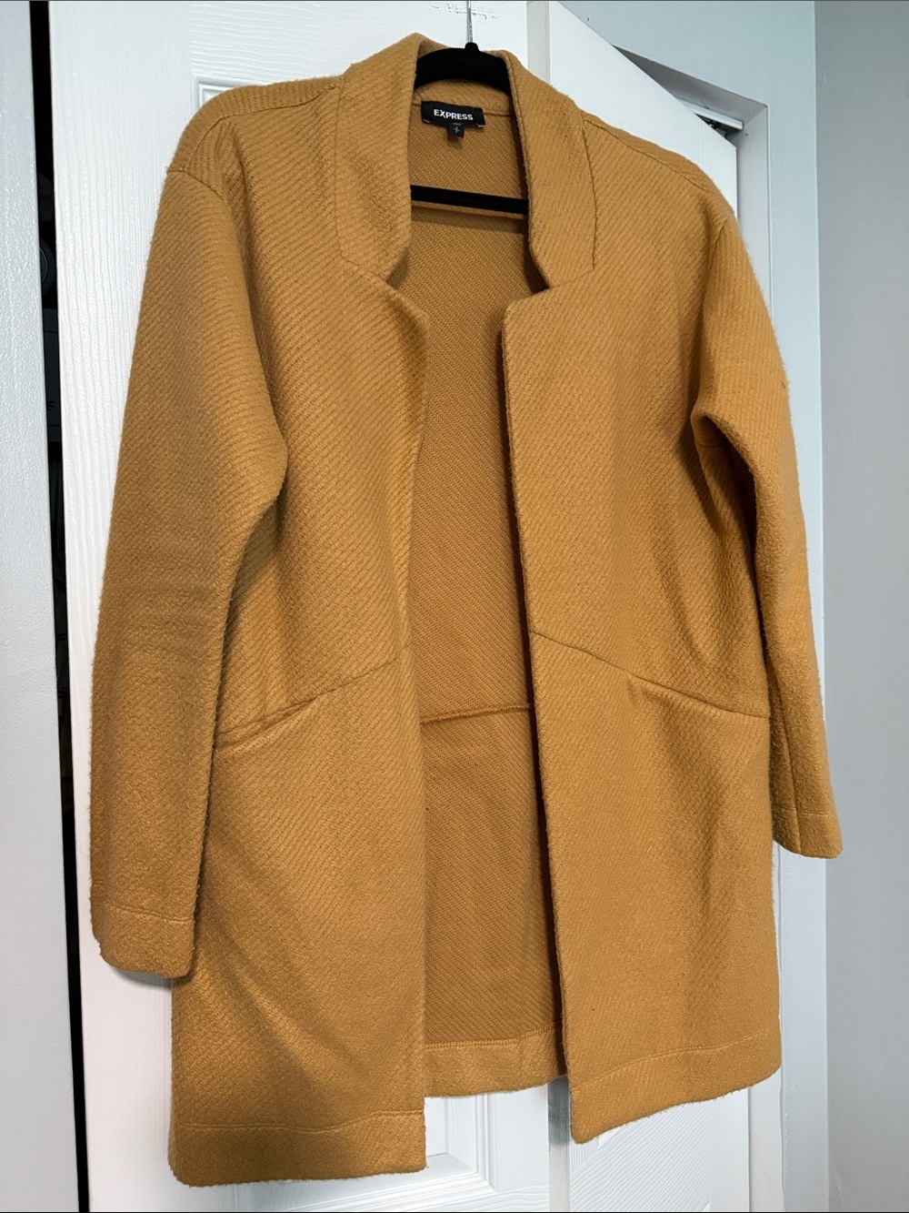 Express Golden Mustard Open-Front Jacket